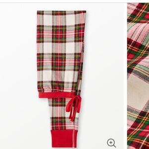 Hanna Andersson women’s plaid holiday long John pajamas pjs Medium